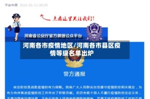 河南各市疫情地区/河南各市县区疫情等级名单出炉