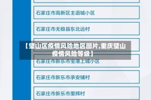 【璧山区疫情风险地区图片,重庆璧山疫情风险等级】