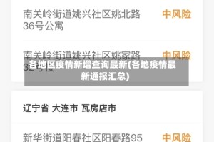 各地区疫情新增查询最新(各地疫情最新通报汇总)