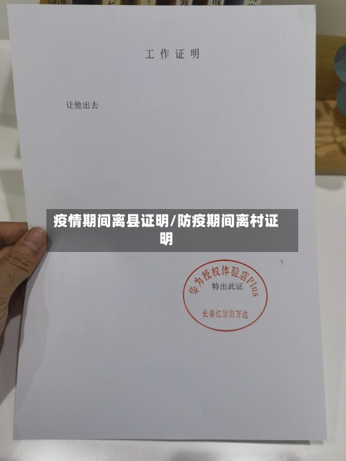 疫情期间离县证明/防疫期间离村证明-第3张图片